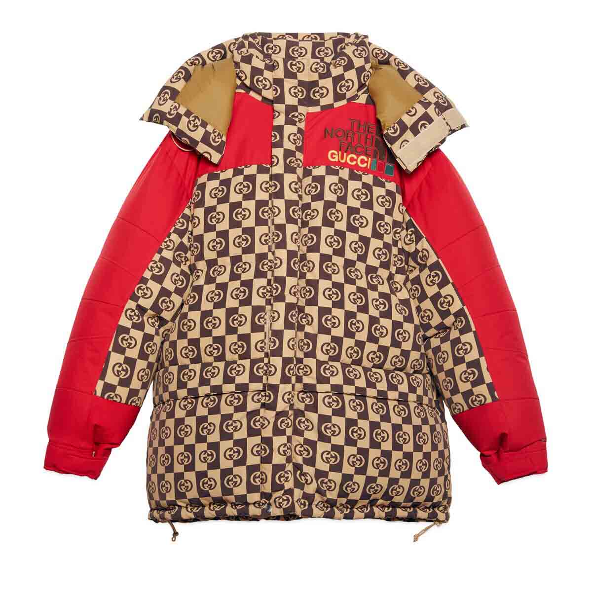 Kabáty Gucci The North Face x Down Coat Beige/Ebony Checkered Béžová | 663895 XAADK 2264, 0