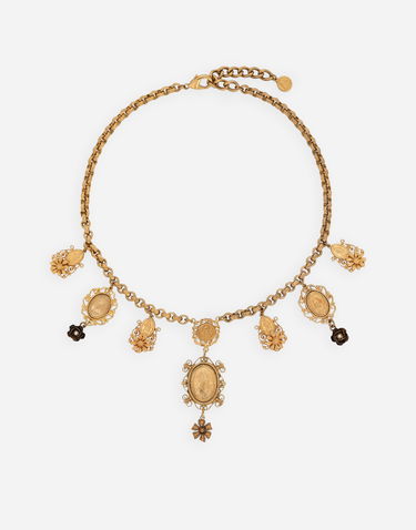 Náhrdelník Dolce & Gabbana Dolce & Gabbana Gold Metal Charm Necklace Metalická | WNG6M2W0001ZOO00, 0