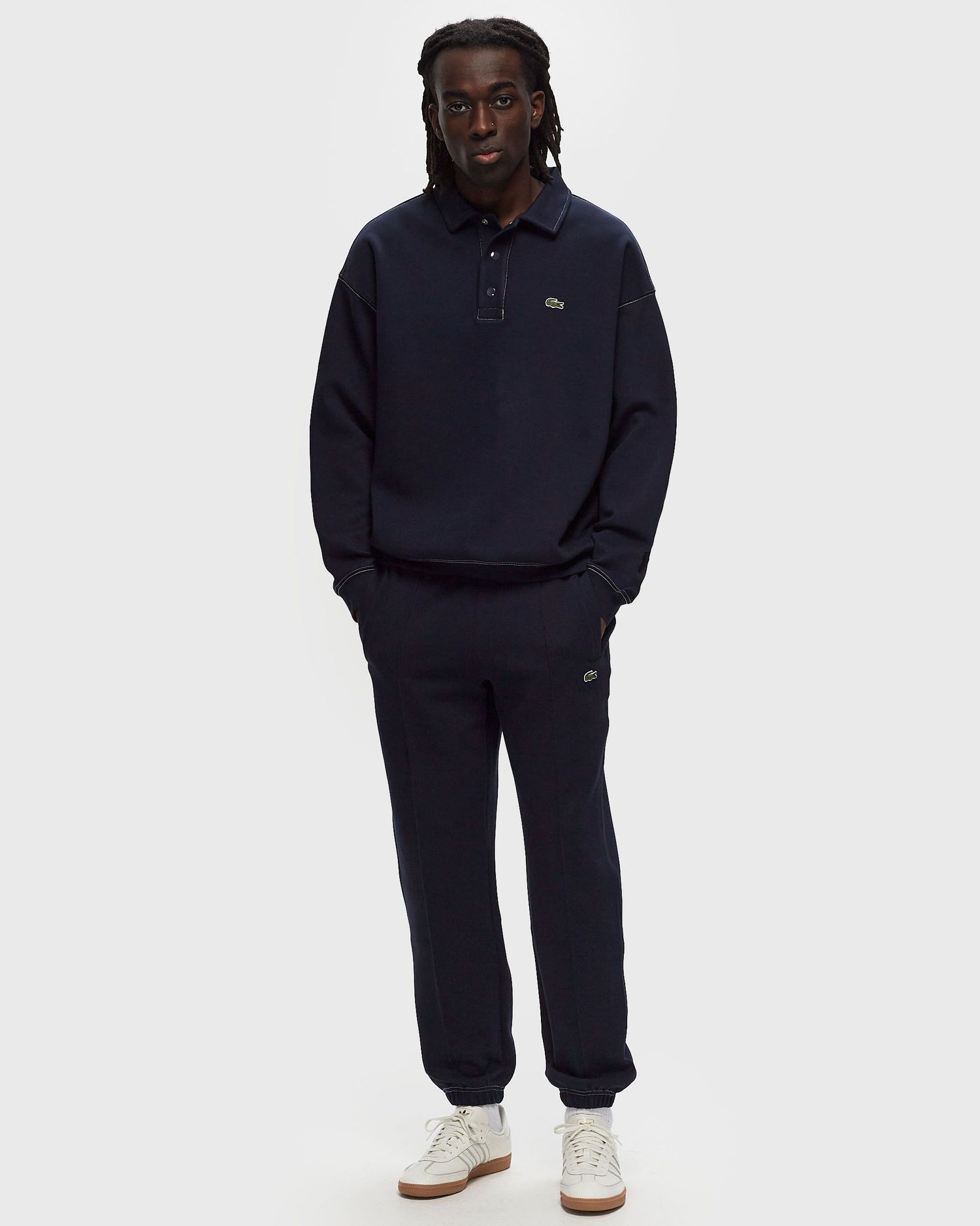 Tepláky Lacoste Piqué SweatPants Navy | XH2840-166, 1