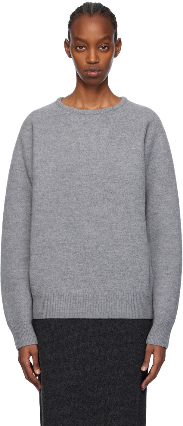 Sveter TOTEME Crewneck Relaxed-Fit Sweater Šedá | 241-WRT1033-YA0011, 0