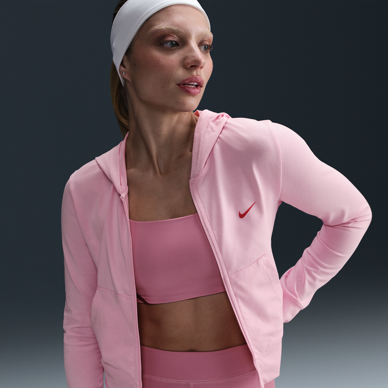 Mikina Nike Sportswear Full-Zip Hoodie Ružová | IB6440-690, 0