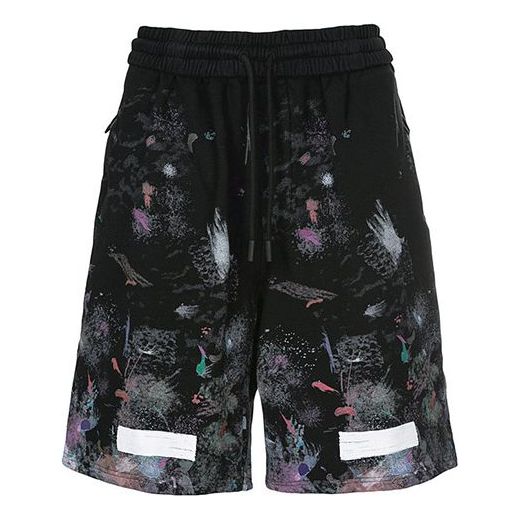 Šortky Off-White Splash Ink Pattern Shorts Čierna | OMCB009F176190329901, 0