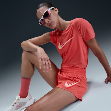 Šortky Nike One Dri-FIT Mid-Rise Running Shorts with Liner Oranžová | HJ2195-814, 3