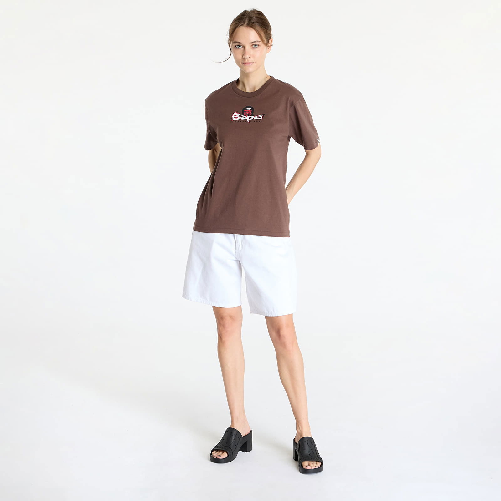 A BATHING APE Color Camo Mad Ape Tee Brown