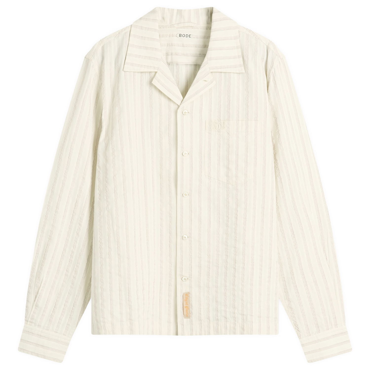 Košeľa Bode BODE Lavender Sail Striped Shirt, Size Large Biela | MRS25SH027-WHP, 1