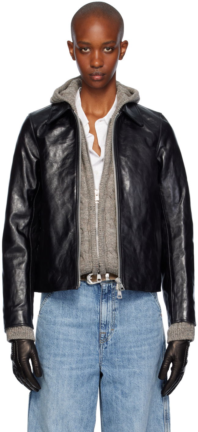 Bunda OUR LEGACY Mini Leather Jacket Čierna | W4239MTD