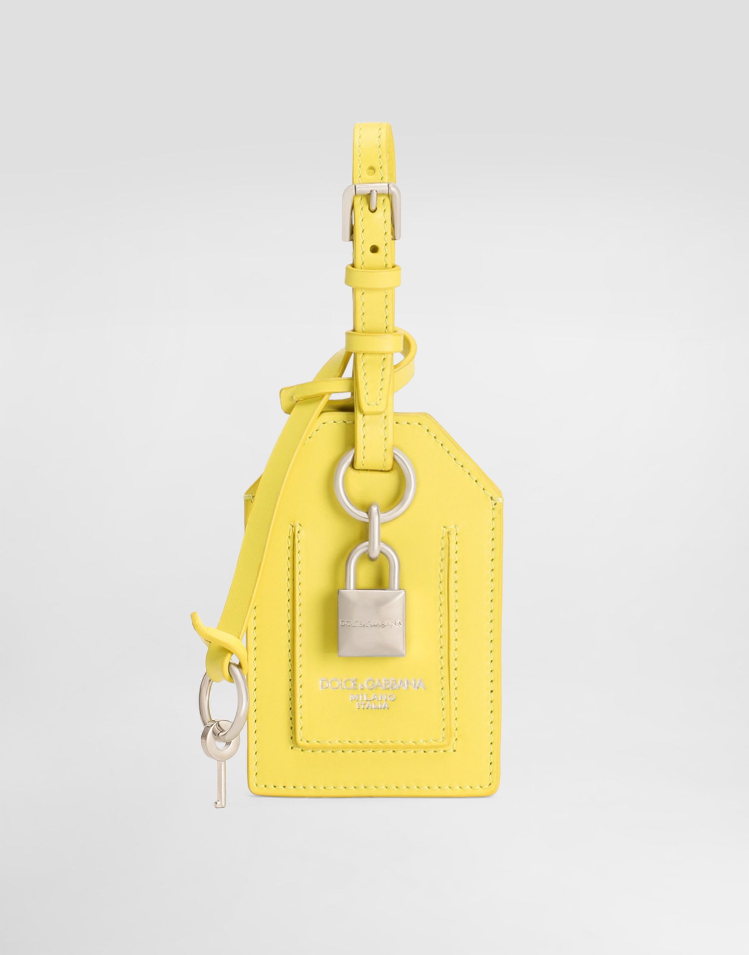 Kľúčenka Dolce & Gabbana Dolce & Gabbana Calfskin Luggage Tag with Lock and Key Žltá | BP3417AV89389418, 0