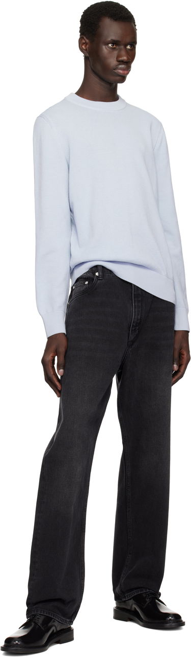 Sveter BOSS BOSS Micro-Structured Cotton Sweater Modrá | 50506022, 3
