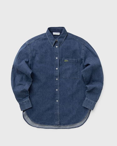 Košeľa Lacoste OVERSIZED DENIM BREAST POCKET SHIRT Modrá | CF0036-113, 0