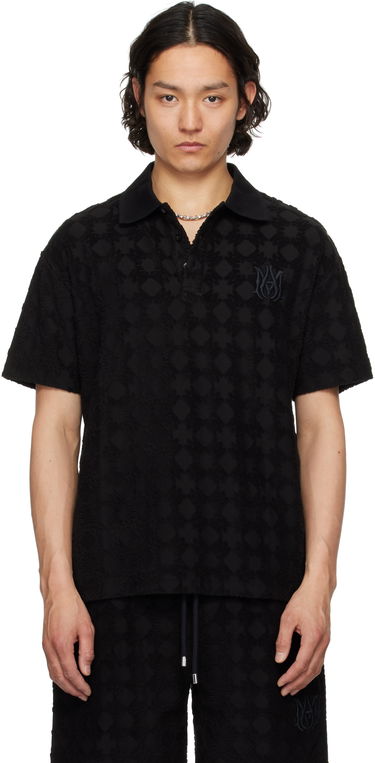 Polo tričko AMIRI AMIRI MA Quad Toweling Polo Čierna | AMJYPO1015, 0