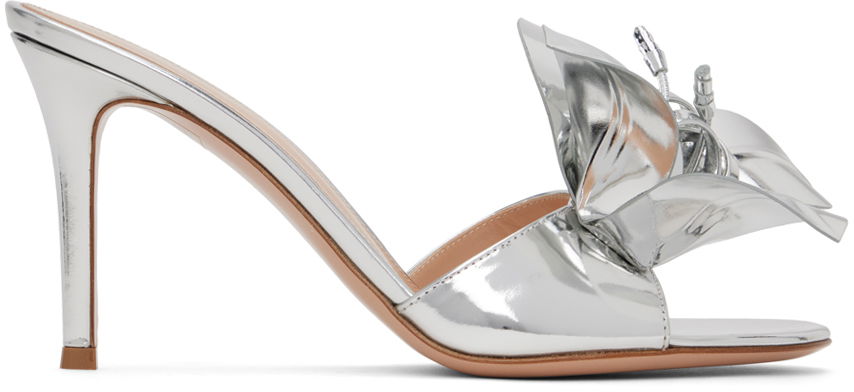 Tenisky a topánky Gianvito Rossi Flower Heeled Sandals Metalická | G15360.85RIC.MET, 0