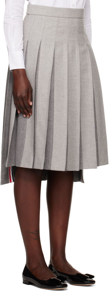 Sukňa Thom Browne Wool Flannel Pleated Midi Skirt Šedá | FGC441A-F0580, 1