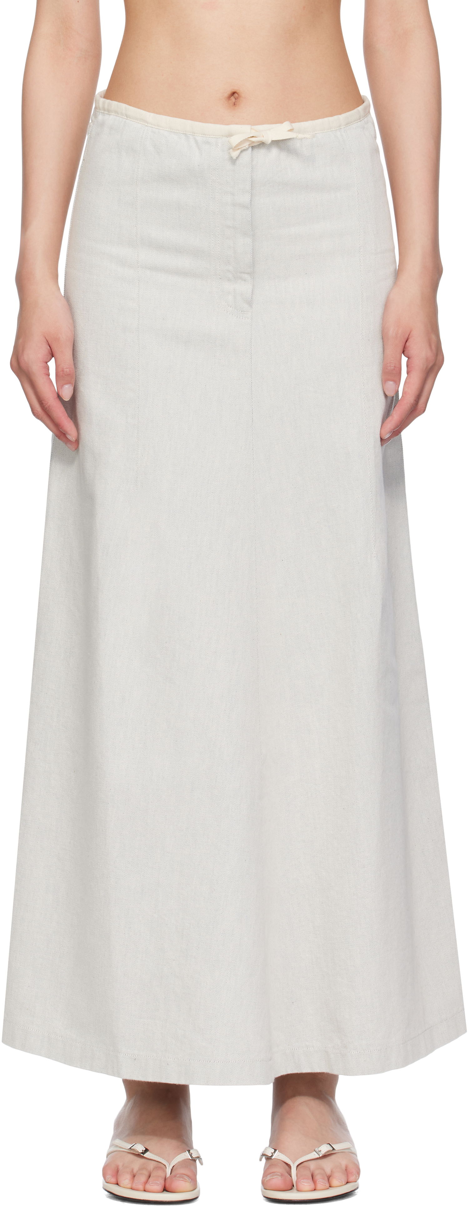 Sukňa Baserange Baserange Arthur Denim Maxi Skirt Biela | SKAR-DE-SU25, 0