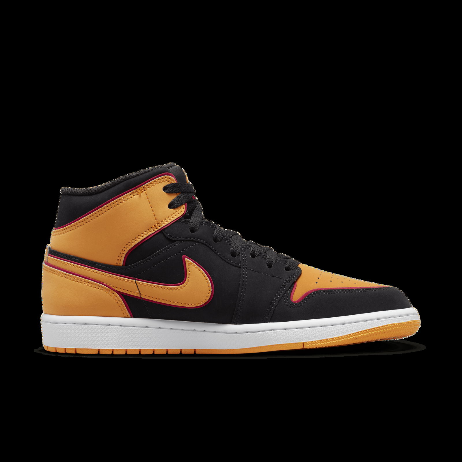 Air Jordan 1 Mid Fat Tongue "Black Orange"