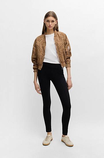 Legíny BOSS Stretch Jersey Slim-Fit Leggings Čierna | 50504225, 1