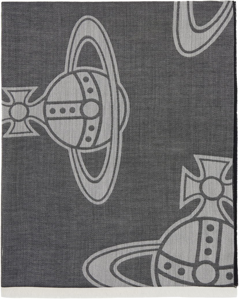 Šál Vivienne Westwood Paris Orb Stole Scarf Šedá | 81030154-W01B5-