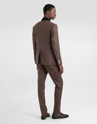 Nohavice Dolce & Gabbana Dolce & Gabbana Tailored Linen Pants 58 Hnedá | GY7BMTFU4LFM0696, 2