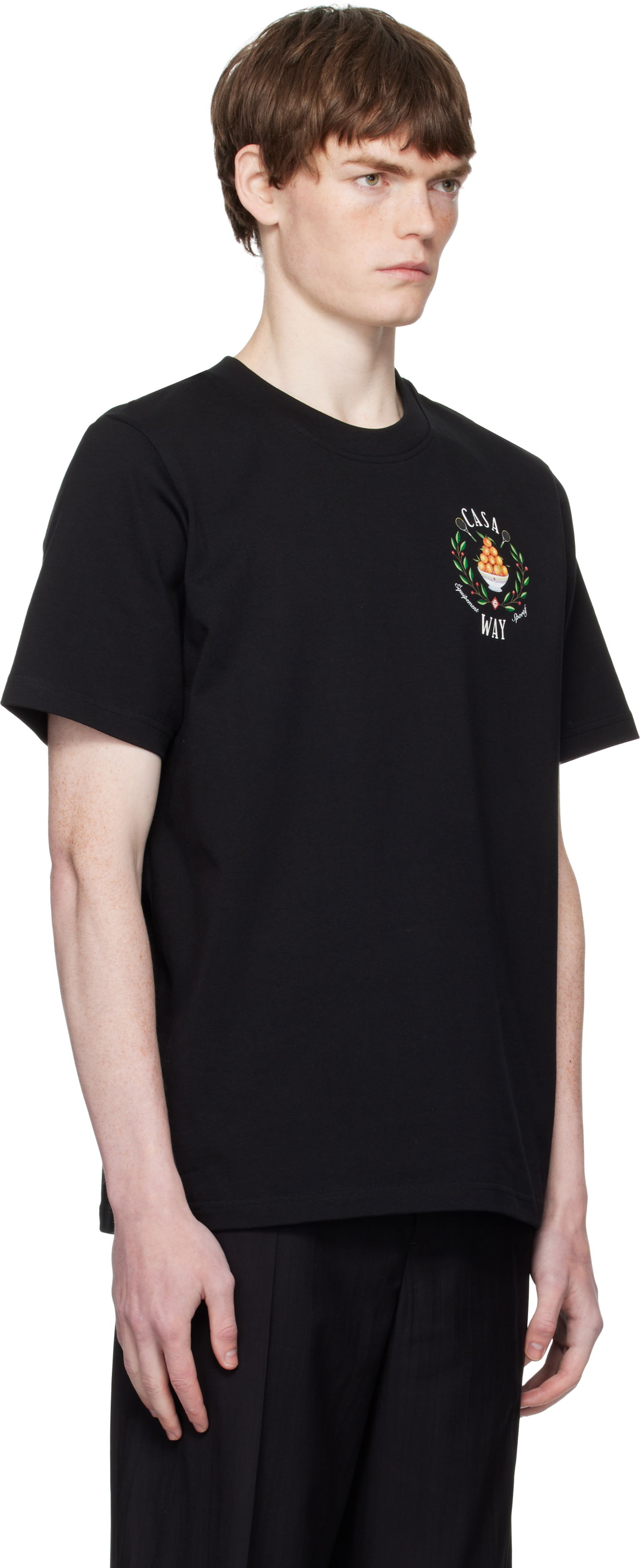 Tričko Casablanca Casablanca 'Casa Way' Graphic Short-Sleeve T-Shirt Čierna | MPF25-JTS-001-27-EX-FLANNELS, 1