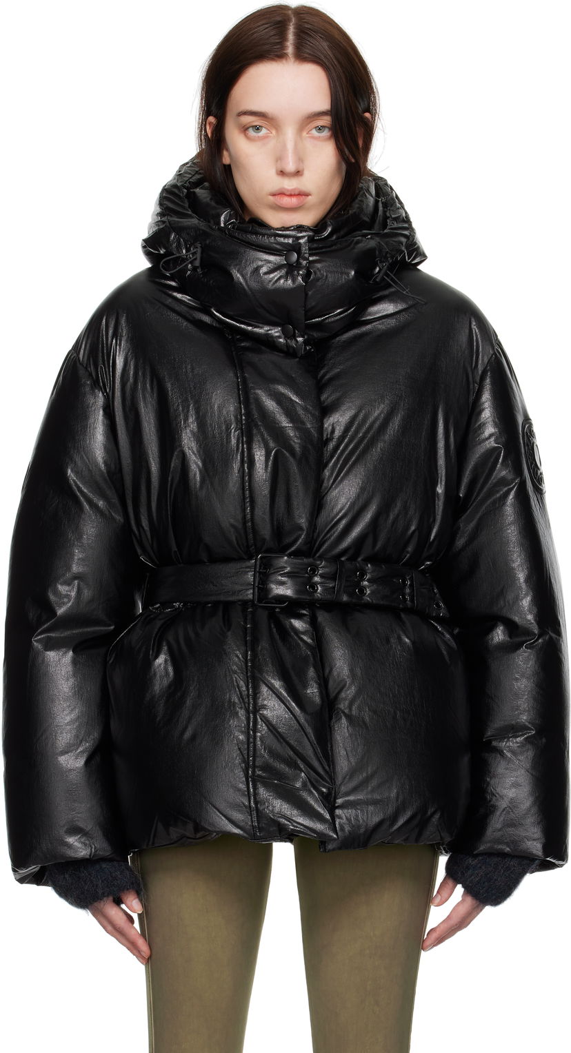 Prešívaná bunda Acne Studios Hooded Puffer Down Jacket Čierna | A90609-