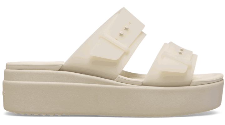 Tenisky a topánky Crocs Brooklyn Buckle Frosted Low Sandals Biela | 210980-0LH, 0