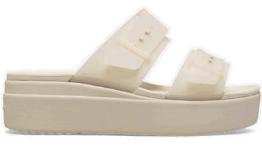 Tenisky a topánky Crocs Brooklyn Buckle Frosted Low Sandals Biela | 210980-0LH, 0