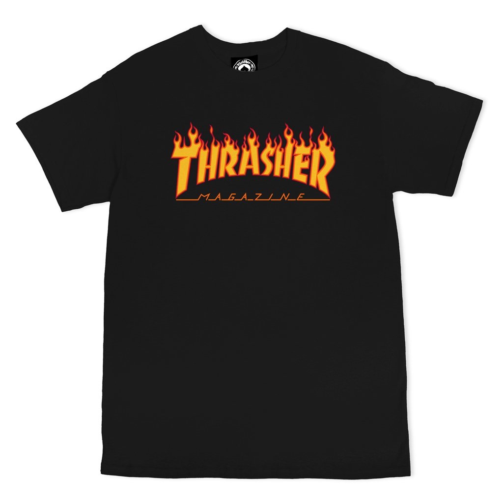 Tričko Thrasher Flame T-Shirt Čierna | 110102BLK, 1