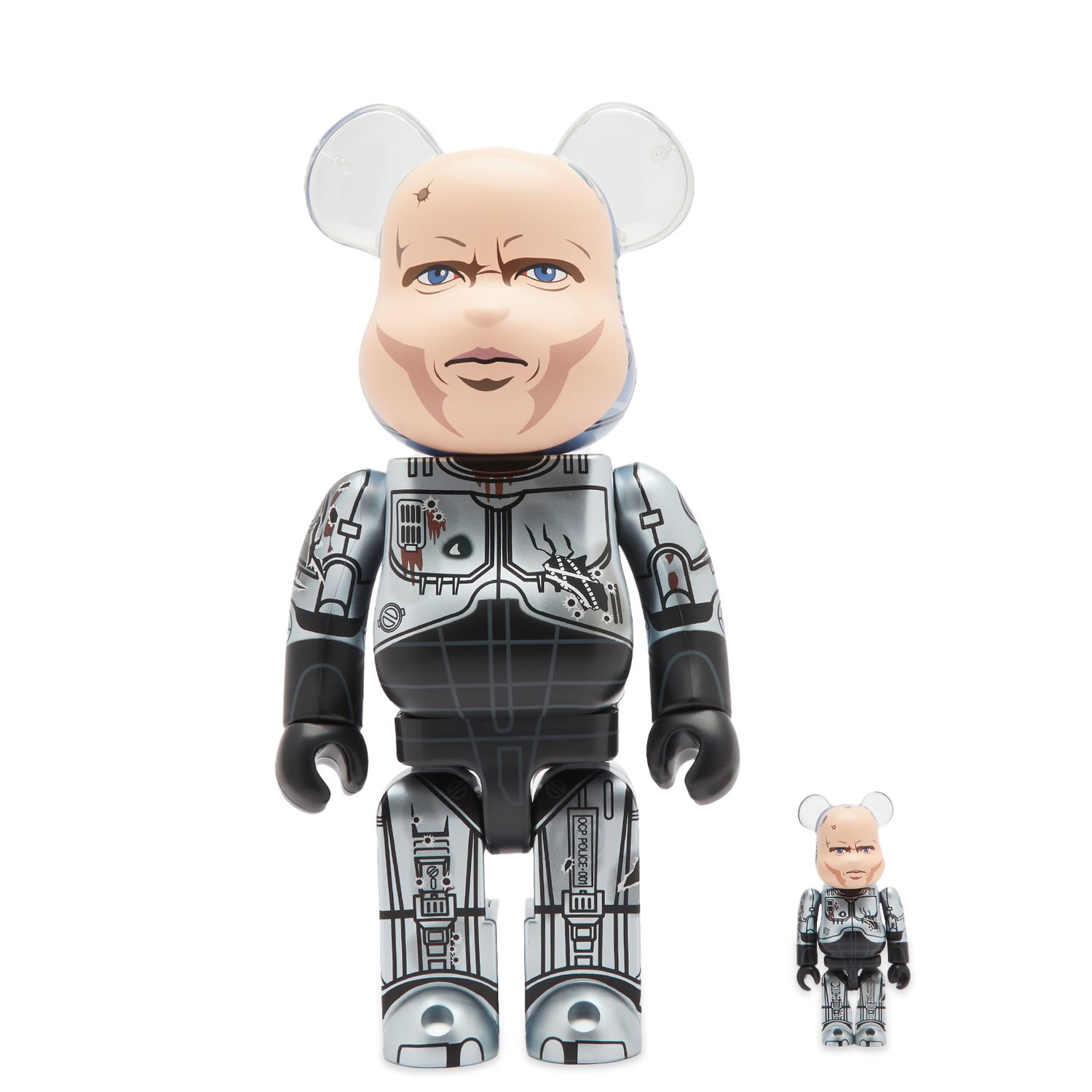 Zberateľské Medicom Toy Robocop Murphy Head Version Be@rbrick 100% & 400% Metalická | 4530956607313, 0