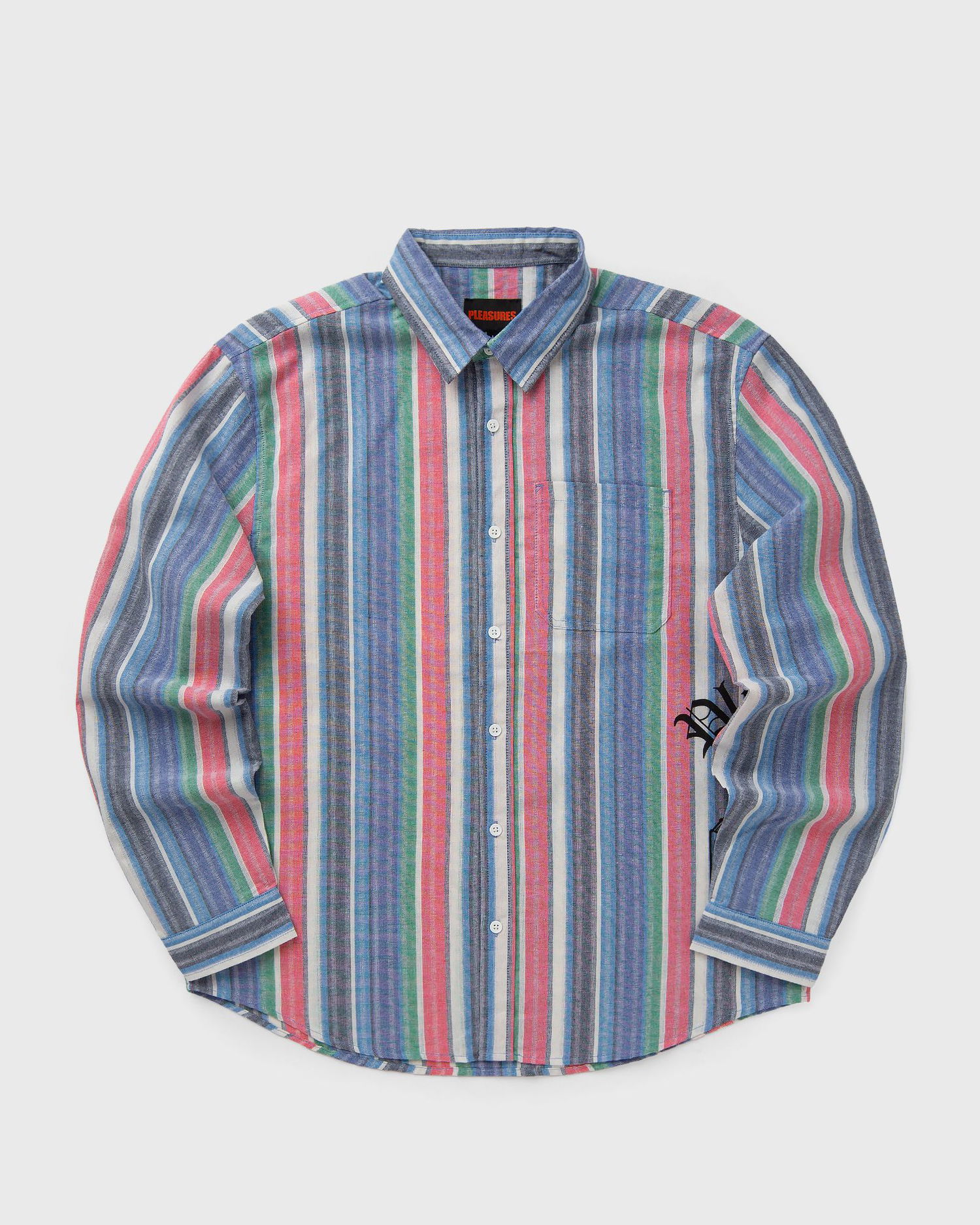 Košeľa Pleasures Chapel Striped Long Sleeve Button-Up Shirt Rôznofarebný | P25SU006-BLUE, 0