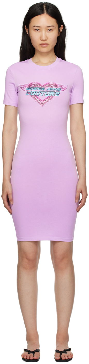 Šaty Versace Crystal Midi Dress Ružová | E76HAOL09_ECJ02L, 0