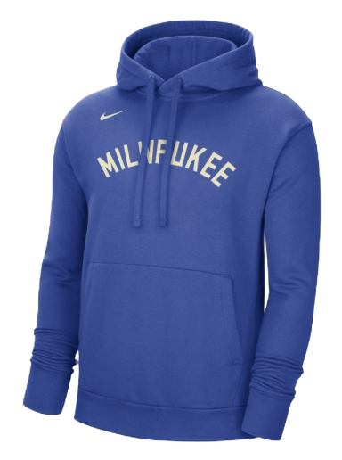 Mikina Nike Milwaukee Bucks City Edition NBA Fleece Pullover Hoodie Modrá | DN8666-480