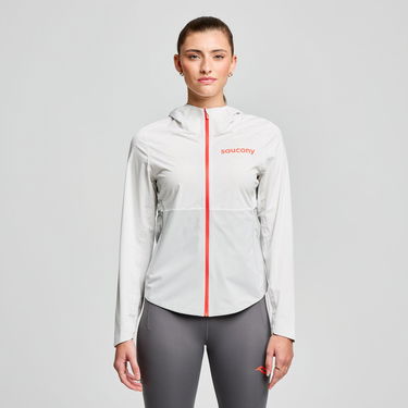 Vetrovka Saucony Hurricane Waterproof Jacket Biela | SAW800456-CD, 1