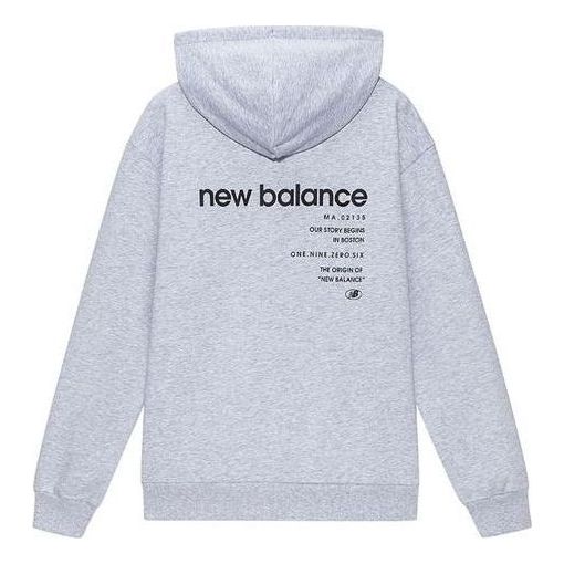 Mikina New Balance Logo Print Hoodie Šedá | 5CB43313-GR