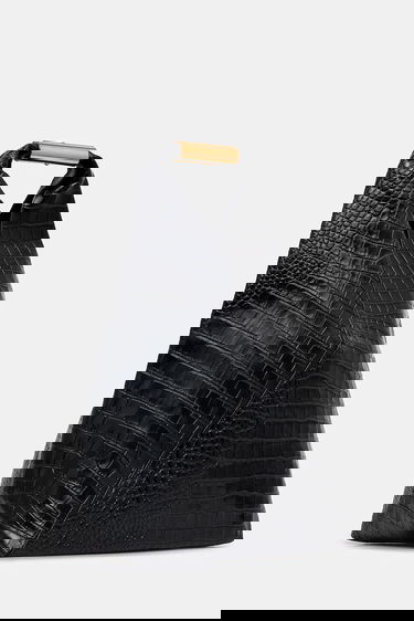 Kabelka Maison Margiela Crocodile Embossed V-Shape Top Handle Bag Čierna | SB6WD0043.P8650.T8013, 1