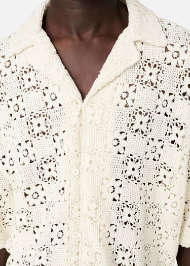 Košeľa AXEL ARIGATO Crochet Shirt Biela | A2903001, 5