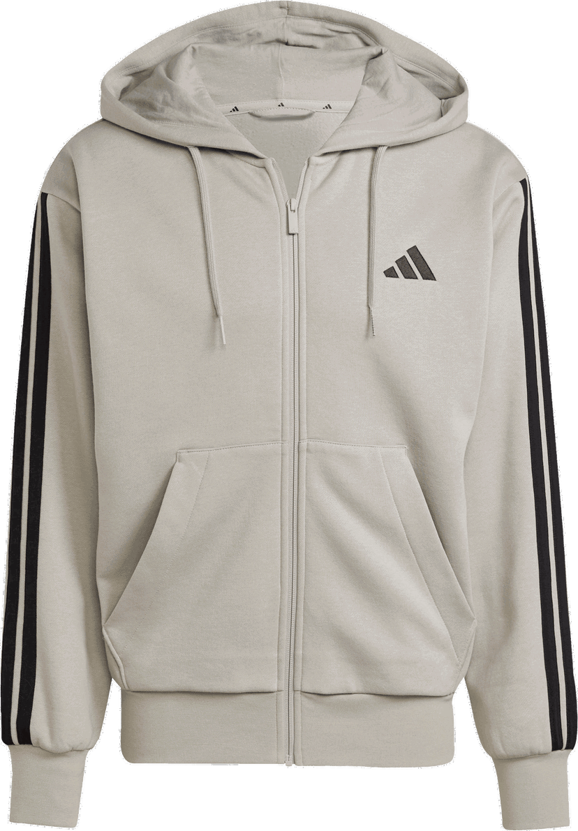 Mikina adidas Performance Sportswear Essentials Three Stripes Full-Zip Fleece Hoodie Béžová | jx0747