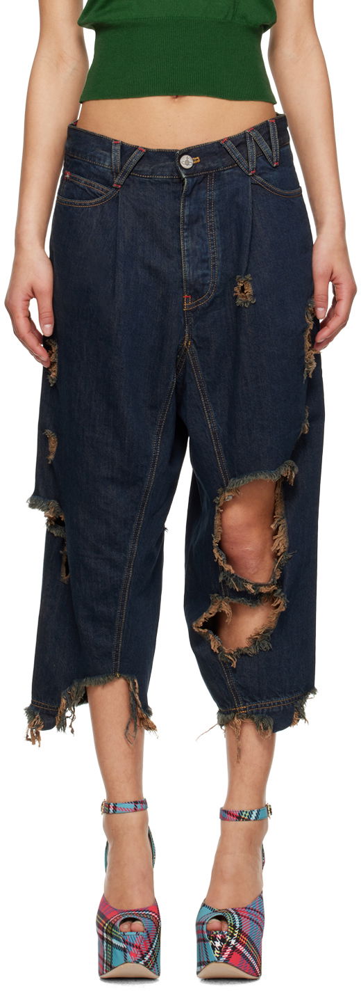 Vivienne Westwood Macca Distressed Cropped Jeans