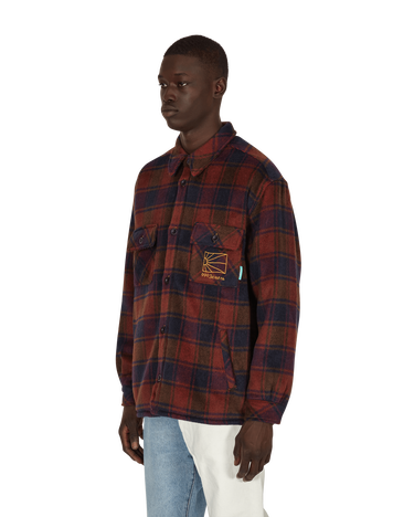 Košeľa PACCBET Sherpa Lined Woven Shirt Vínová | PACC9J002 1, 3