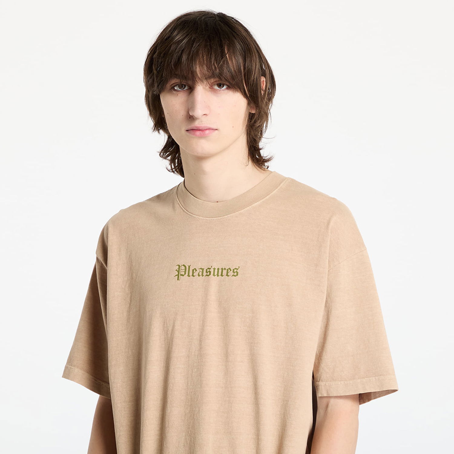 Tričko Pleasures PLEASURES Burn Again T-Shirt Béžová | P25SP056 MUSHROOM, 1