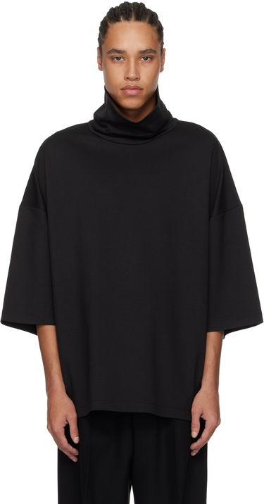 Sveter Fear of God Fear of God High Neck Short Sleeve Sweatshirt Čierna | FGE250-519VIS, 0