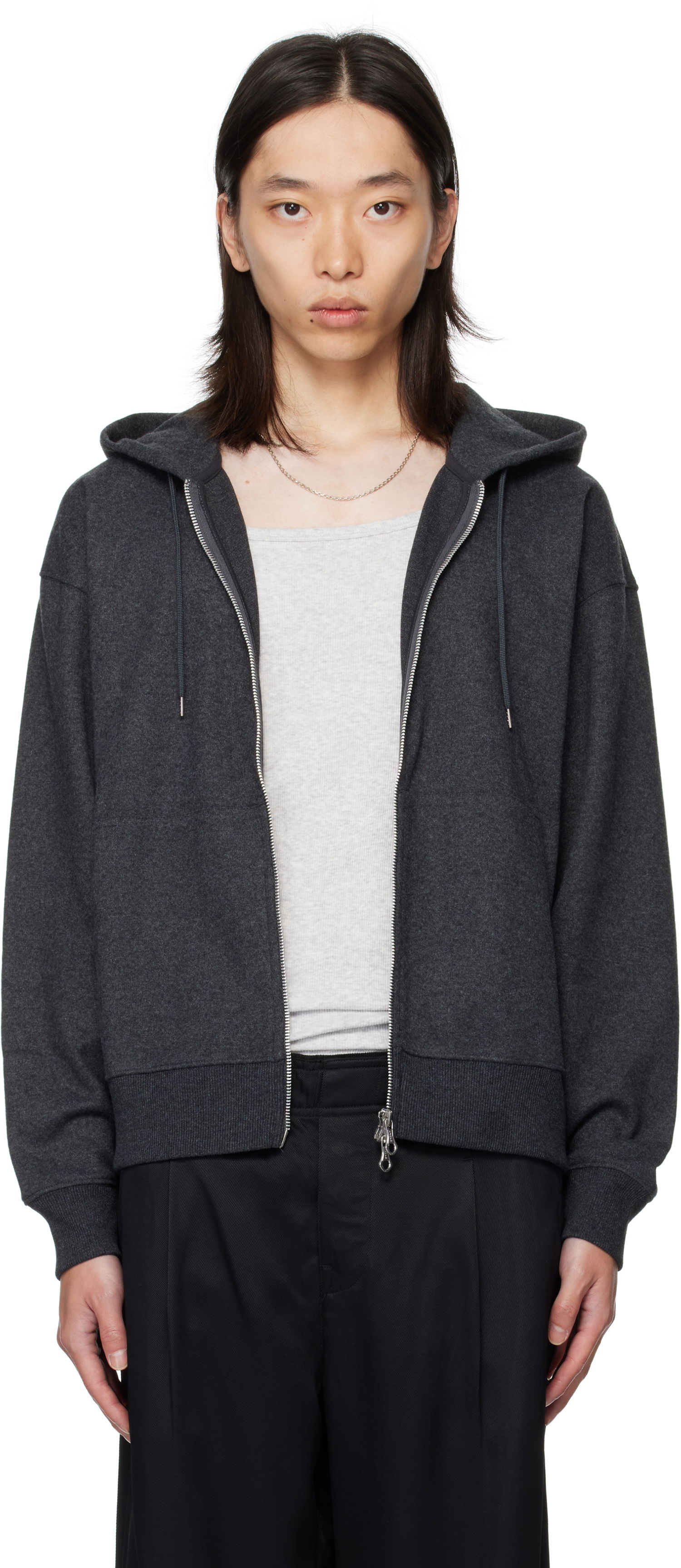 Mikina OUR LEGACY OUR LEGACY Rascal Zip-Up Hoodie Šedá | M4256RC, 0