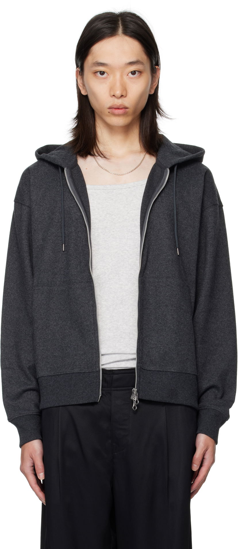 Mikina OUR LEGACY OUR LEGACY Rascal Zip-Up Hoodie Šedá | M4256RC