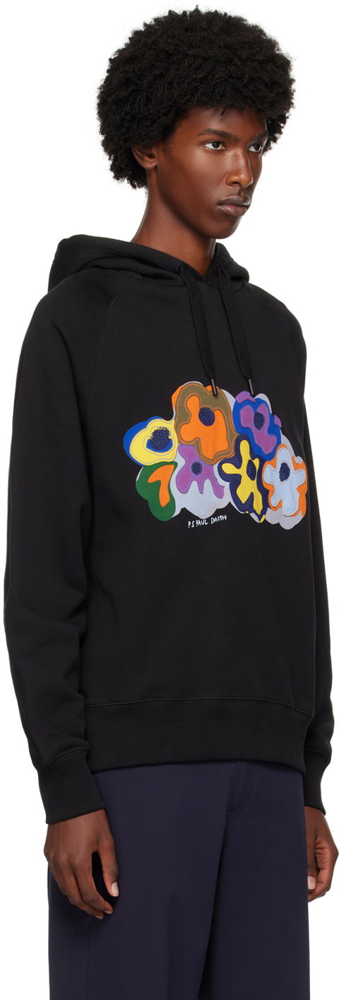 Mikina Paul Smith PS Paul Smith Embroidered Flowers Hoodie Čierna | M2R-960X-NP4642-79, 1