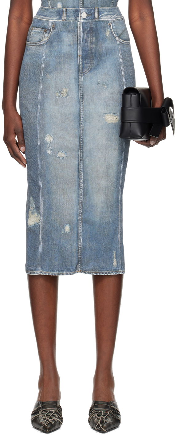 Sukňa Acne Studios Rib Skirt Modrá | AF0443-, 0
