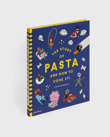 Kniha a časopis Phaidon The Story of Pasta and How to Cook It! by Steven Guarnaccia Modrá | 9781838667016, 0