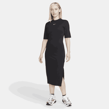 Šaty Nike Sportswear Essential Midi Dress Čierna | DV7878-010, 0