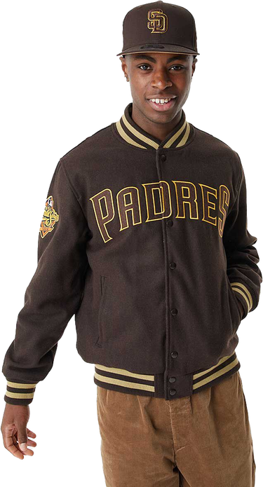 Bomber bunda New Era San Diego Padres Varsity Jacket Hnedá | 60424438-60424438, 0