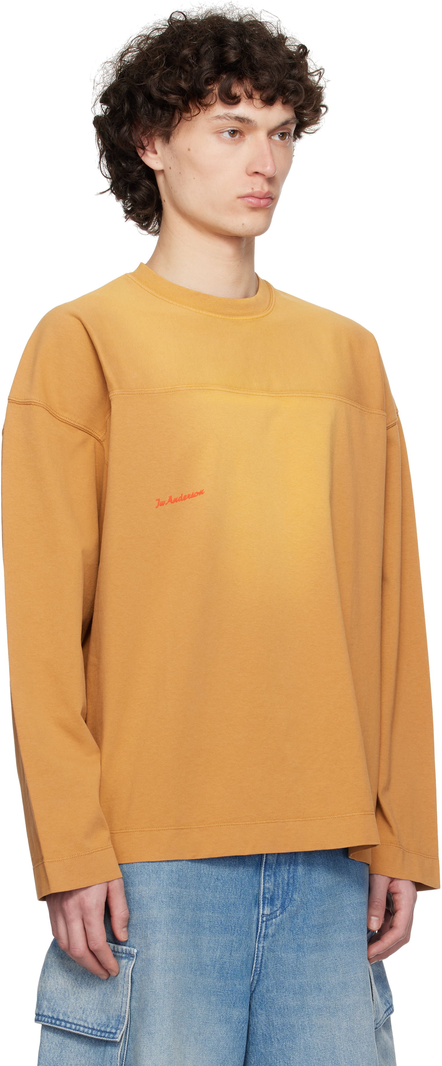 Sveter JW Anderson JW Anderson Long Sleeve T-Shirt Žltá | JT0290-PG1800, 1