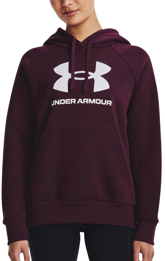 Mikina Under Armour Rival Fleece Big Logo Hoodie Vínová | 1379501-600, 0