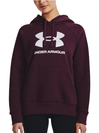 Mikina Under Armour Rival Fleece Big Logo Hoodie Vínová | 1379501-600