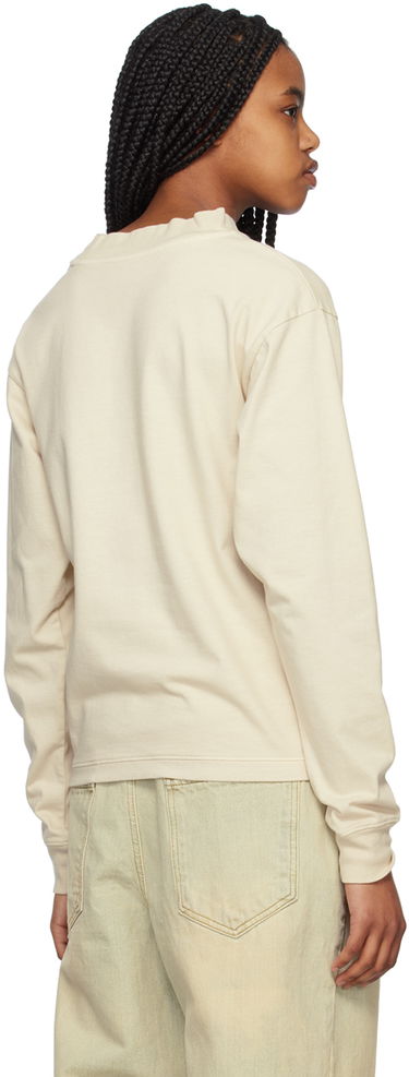 Sveter We11done We11done Crewneck Long Sleeve T-Shirt with Bunny Print Béžová | WD-TT1-23-792-U-IV, 2